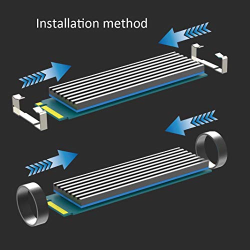 glotrends [2 Packs] M.2 Disipador térmico para 2280 M.2 SSD con Almohadilla térmica de Silicona