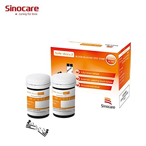 Glucosa en sangre kit de control de la diabetes kit Safe Accu2 de prueba de azúcar en sangre kit Codefree Pack 50 tiras para diabéticos-en mg/dL