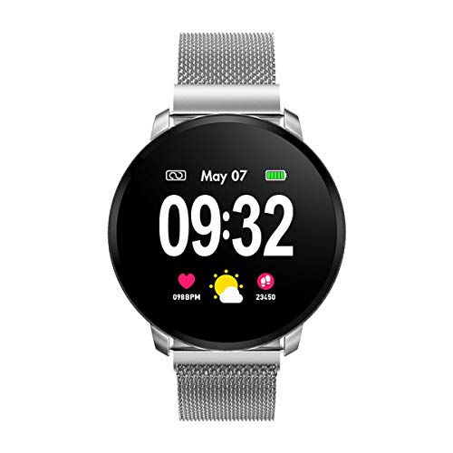 GOKOO Smartwatch Fashion para Hombre Mujer Impermeable Reloj Inteligente Monitores de Actividad Fitness Tracker con Monitor de Sueño Pulsómetros Podómetro Compatible con iOS Android Huawei