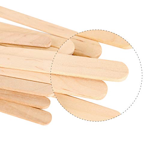 GoMaihe 600 Piezas Palos de Helado, Palos de Madera Palitos de Helado de Madera Natural de Alta Calidad, Adecuado para Paletas Caseras, Depilación con Cera, DIYartesanías, Diseños Creativos, Madera