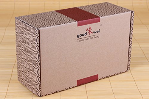 Goodwei Juego de té Matcha para dos - Bol de té, batidor y soporte incl. Caja de regalo … (Goma)