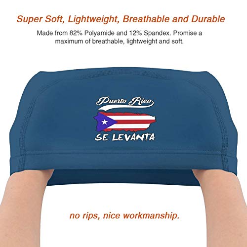 Gorra de natación, Puerto Rico Se Levanta Swim Cap for Women Men - Stylish Swimming Caps Waterproof UV Protection PU Bathing Caps