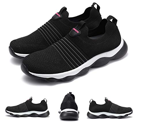 gracosy Zapatillas de Running para Mujer Zapato de Trail Verano Slip-on Malla Zapatillas Deportivas Transpirable Ligero Casual Zapato Al Aire Libre