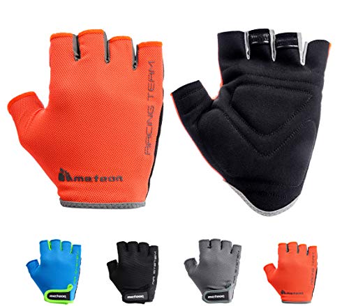 Guantes Bicicleta MTB BMX Ciclismo Montaña Carretera Fitness Gimnasio Bici Escalada Senderismo y Otros Deportes Guantes Deportivos Sin Dedos para Niños Juventud Mujer y Hombre (XL ~10cm, FLOW41)