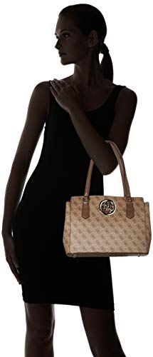 Guess Open Road Luxury Satchel, Bolso para Mujer, marrón, Talla única