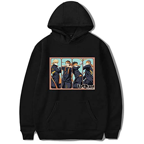 Haikyuu Sweat à Capuche Anime Haikyuu Manga Imprimé Coton Sweat à Capuche Confortable Sweat à Capuche Décontracté Pulls Hauts Pour Unisexe Adultes