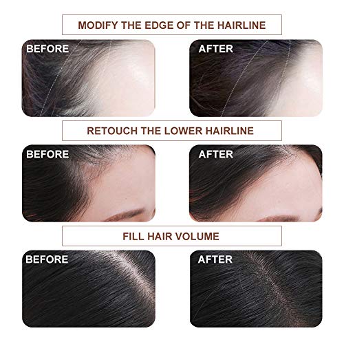 Hairline Powder, Hairline Shadow, Hairline Shadow Powder, Preparación en Polvo/Corrector/Corrector Para Espesar el Cabello Para Hombres y Mujeres, 3g Brown Marrón Natural）