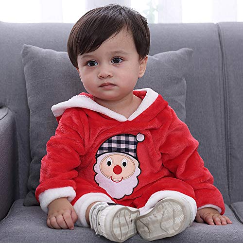 Happy Cherry - Romper Jumpsuit Baby Traje de Una Pieza Disfraces de Navidad para Bebés Unisex Lindo - 12-18 Meses