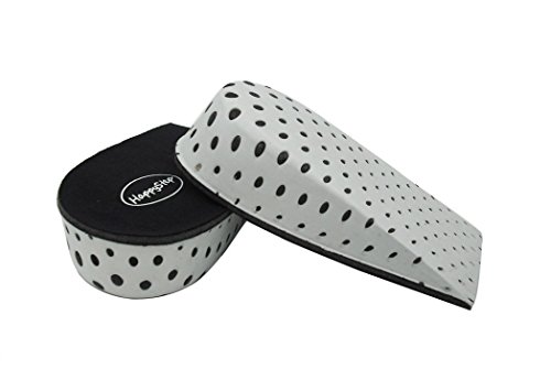 HappyStep® Tacón Plantillas elevadoras viscoelásticas invisibles, Tacón plantillas con alzas, unisex, ligeras y duraderas (alturas 3,3 cm)