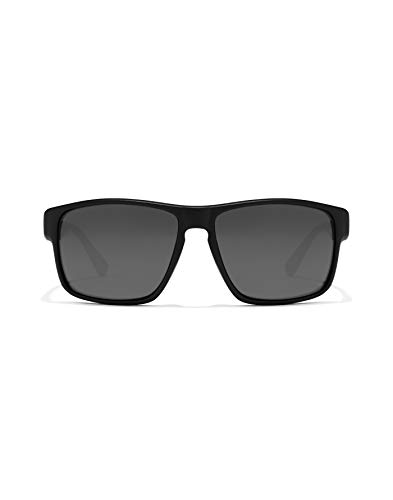 HAWKERS Gafas de Sol Deportivas Faster, para Hombre y Mujer, con Montura negra mate y lente polarizada y negra, Protección UV400