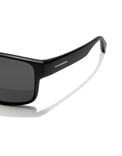 HAWKERS Gafas de Sol Deportivas Faster, para Hombre y Mujer, con Montura negro mate y lente negra, Protección UV400