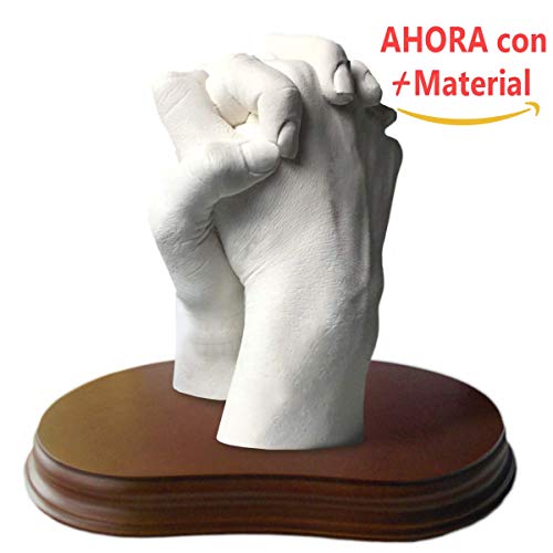 Haz una Escultura de manos con tu pareja, Manos Entrelazadas, Escultura realista, Peana Incluida