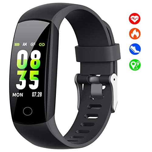 HETP Pulsera de Actividad Reloj Inteligente Mujer Hombre Pantalla a Color con Pulsómetro y Presión Arterial Medidor Relojes Deportivos Impermeable Podómetro Cuantas Calorías para xiaomi Samsung etc.