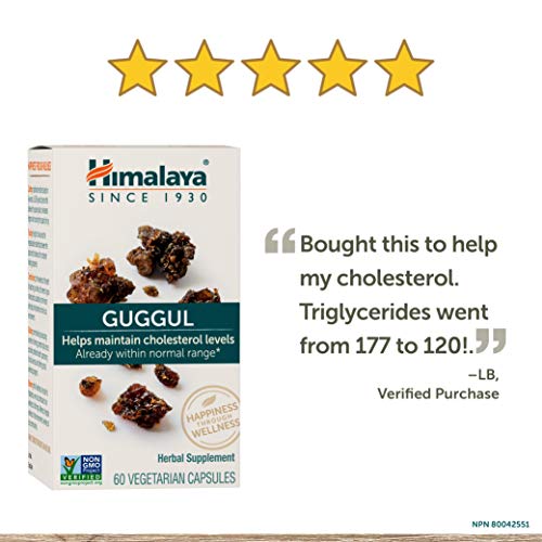 Himalaya Guggul, for Healthy Cholesterol and Triglyceride Levels, 60 capsules, 750 mg