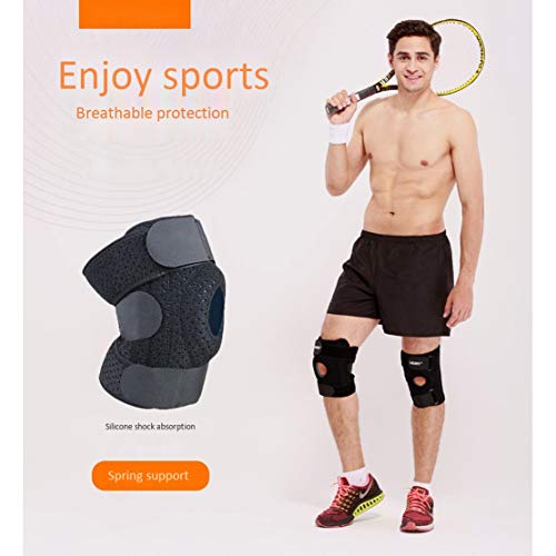 HiXB 1X Rodillera Apoyo de Rodilla para Hombres Mujeres Correr Baloncesto Ciclismo Caminar Kneepad contra la rehabilitación de Lesiones Deportivas Curación Natural,Left