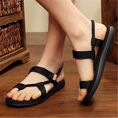 Hombres Zapatos de Playa Romano de Verano Chancletas Slip en Clip Toe Flats Casual al Aire Libre de la Correa del Poste Tangas Sandalias de Gladiador