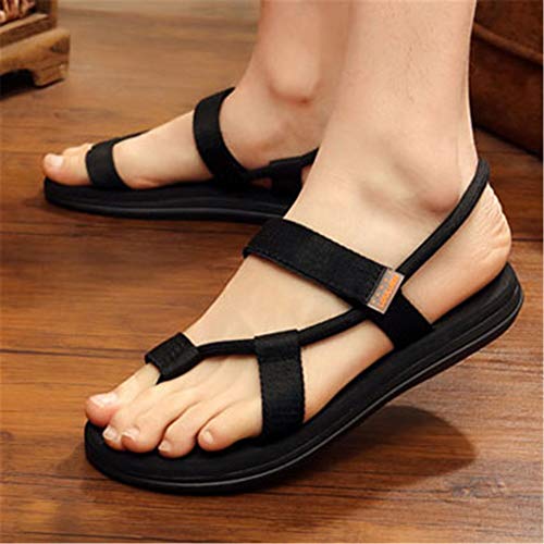 Hombres Zapatos de Playa Romano de Verano Chancletas Slip en Clip Toe Flats Casual al Aire Libre de la Correa del Poste Tangas Sandalias de Gladiador