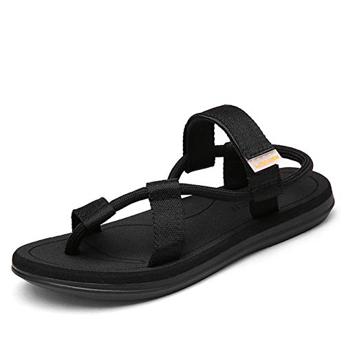 Hombres Zapatos de Playa Romano de Verano Chancletas Slip en Clip Toe Flats Casual al Aire Libre de la Correa del Poste Tangas Sandalias de Gladiador