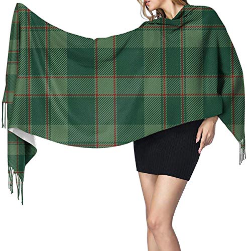 Hoswee Bufanda Chales para Mujer, Winter Warm Wrap Shawl Clan Douglas Tartan Print Scarves Blanket Scarf For Women Men