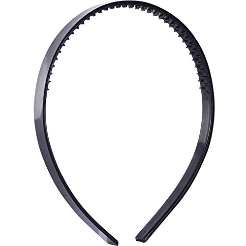 Hotop Diadema de Plástico Banda de Pelo Bucle de Pelo con Dientes para Hombres y Mujeres, 15 Piezas (Negro)