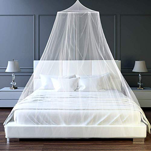 htovila Mosquito Net Mosquitera Universal de Color Blanco con Diseño de Cúpula y Mosquitera de Fácil