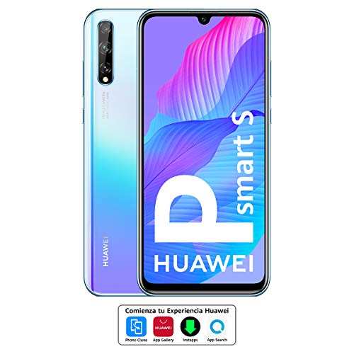 HUAWEI P Smart S - Smartphone con Pantalla OLED de 6.3" (4GB de RAM + 128GB de ROM, Cámara Triple IA de 48MP, Lente Ultra Gran Angular, Huella Digital en Pantalla, 4000 mAh) Color Azul