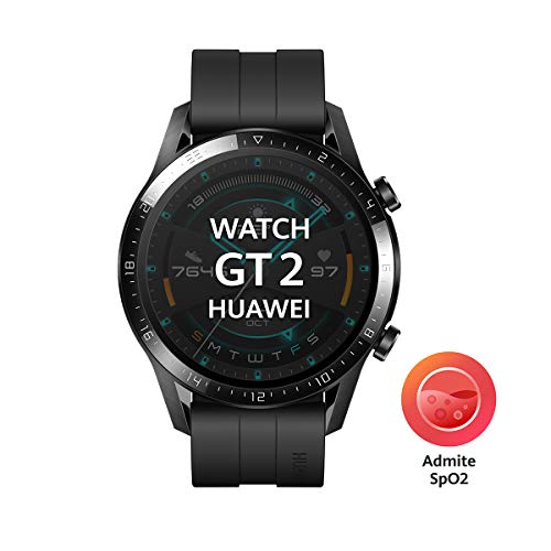 Huawei Watch GT2 Sport - Smartwatch con Caja de 46 Mm (Hasta 2 Semanas de Batería, Pantalla Táctil Amoled de 1.39", GPS, 15 Modos Deportivos, Llamadas Bluetooth), Negro Mate