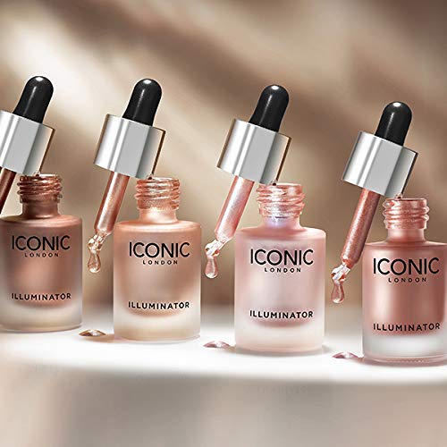 ICONIC London Iluminador Líquido - Gotas con Shimmer de Alta Pigmentación, Shine, 13.5ml