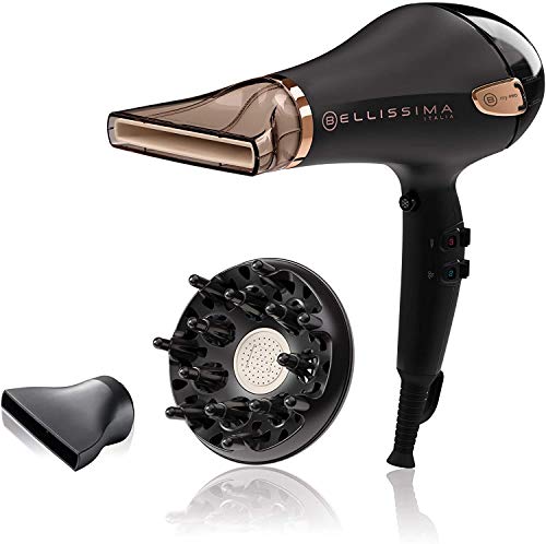 Imetec Bellissima My Pro Ceramic P5 3800 - Secador profesional para cabellos suaves y luminosos, tecnología cerámica, 2300 W, concentrador ultraestrecho, difusor, tecnología de iones