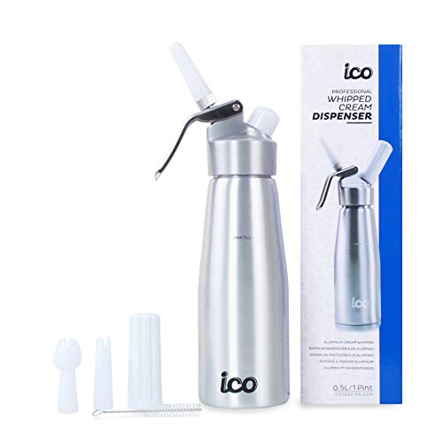 Impeccable Culinary Objects (ICO) Sifon de Cocina Profesional para Espumas y Nata de Aluminio, 500 ml