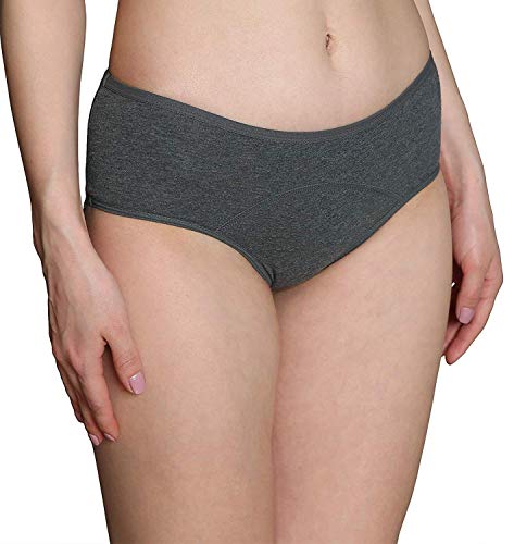 INNERSY Bragas Menstruales Absorbentes de Mujer para Período Algodón Pack de 3 (XL-EU 44, 3 Gris)