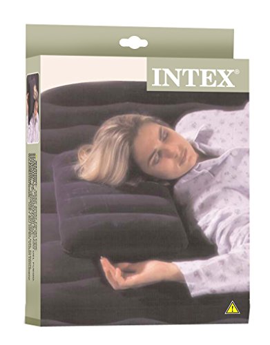 Intex 68672 - Almohada hinchable flocada, 43 x 28 x 9 cm, color azul