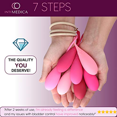 intiMEDICA 7 Bolas Chinas para Ejercicios del Suelo Pelvico Kegel & eBook | Bolas Kegel Suelo Pelvico | Ejercitador Kegel | Bolas para Mujeres