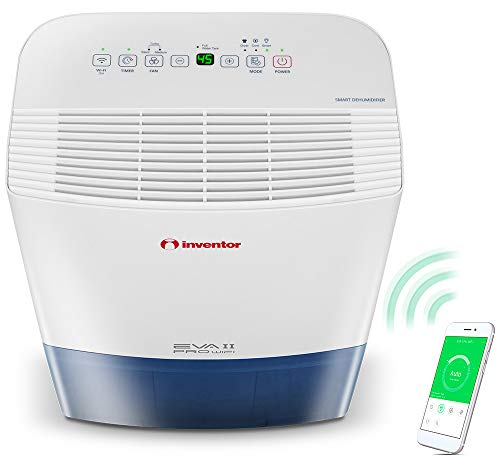 Inventor EVA II Pro Wifi 16 litros/día, Deshumidificador con Acceso Remoto, Secador de Ropa y Deshumidificación Inteligente para Máximo Ahorro de Energía - 2 Años de Garantía