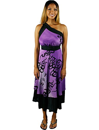 Iris Impressions Yohie Poly-Blend Long Skirt/Dress - Convertible, Fits Sizes 0 to 22 - Instructional DVD Included - Purple