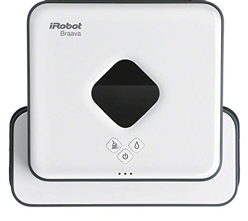 iRobot Robot Fregasuelos Mopa Braava 390 T, Áreas grandes, 7.5 W, 10 Decibelios, Varios, Negro, Color blanco