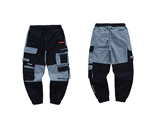 Irypulse Pantalones Carga Hombre Moda Callejera Urbana, Pantalóns de Combate Holgados Casual Deportivi, para Adolescentes, Jóvenes y Niños, Pantalone de Trabajo Múltiples Bolsillos - Diseño Original