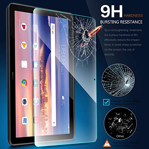 IVSO Templado Protector para Huawei MediaPad T5 10, Premium Cristal de Pantalla de Vidrio Templado para Huawei MediaPad T5 10 10.1 Pulgadas 2018, 1 Pack