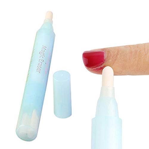 iwobi 2 pcs Pluma removedor de Esmalte de uñas, Nail Art Pen Corrector Gel Pluma correctora de manicura Plumas DIY