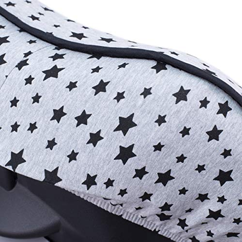 JANABEBE Funda Universal acolchada para Portabebe y silla de coche grupo 0 Black Star