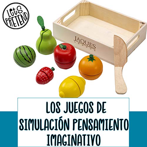 Jaques de Londres Alimentos de Juguete juegan a la Comida de Madera Alimentos de Juguete - Accesorios Cocina Juguetes - Juguetes de Madera Juguetes niños 2 3 4 5 años Juguetes Montessori