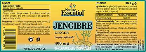 Jengibre 400 mg. 50 cápsulas