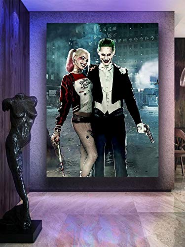 Joker and Harley Quinn - Lienzo decorativo para pared (61 x 91 cm)