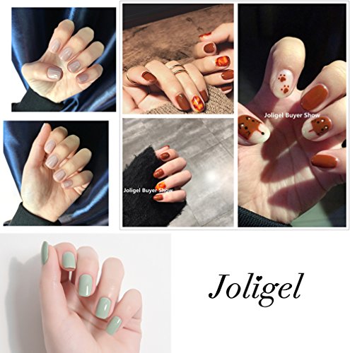 Joligel Kit 4x Esmaltes Semipermanentes Shellac para Uñas de Gel Set Pintauñas Permanentes Manicura Pedicura UV LED Nail Art Multicolor (7,3ml), Azul-violeta/Morado de uva/Rosa purpurina/Lavanda