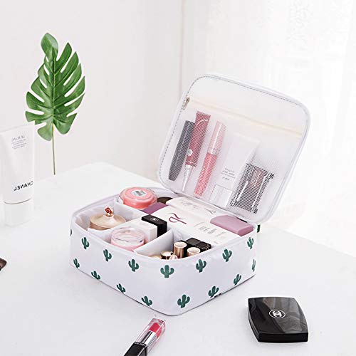 JooNeng - Neceser de maquillaje, bolsa para cosméticos, neceser de viaje, con compartimentos para maquillaje, estuche de maquillaje portátil