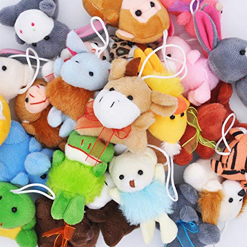 JOYIN 24pcs Mini Juguetes Granel Mini Peluches Colgantes Regalo para Infantiles Fiesta de Cumpleaños Niños Navidad favores Relleno Piñatas y Bolsas de Fiesta