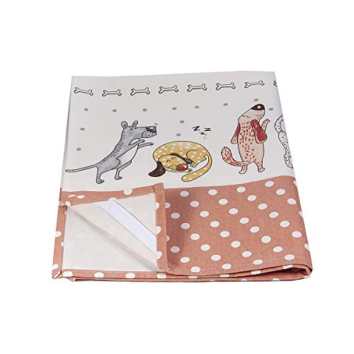 Juego 3 Paño de Cocina, Delantal y Manoplas Horno, 100% Algodón Diseño de Divertido Perros, Regalos Originales para Mujer, Cocineros y Amantes de los Perro