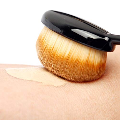 Juego de 10 brochas de maquillaje tipo cepillo de dientes con mango negro Bb Cream Brush 10 Brochas para base de maquillaje herramientas