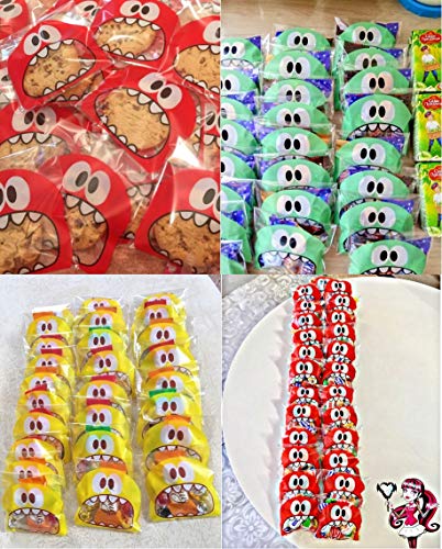 JZK 400 x Bolsa de Dulces Bolsas de Caramelos Bolsas Galletas plástico Transparente Autoadhesivas para Regalo Dulces Fiesta Navidad cumpleaños DIY Regalo Bolsa