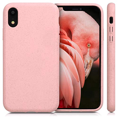 kalibri Funda Compatible con Apple iPhone XR Carcasa Hecha de TPU y Trigo Natural ecológico - Rosa Chicle